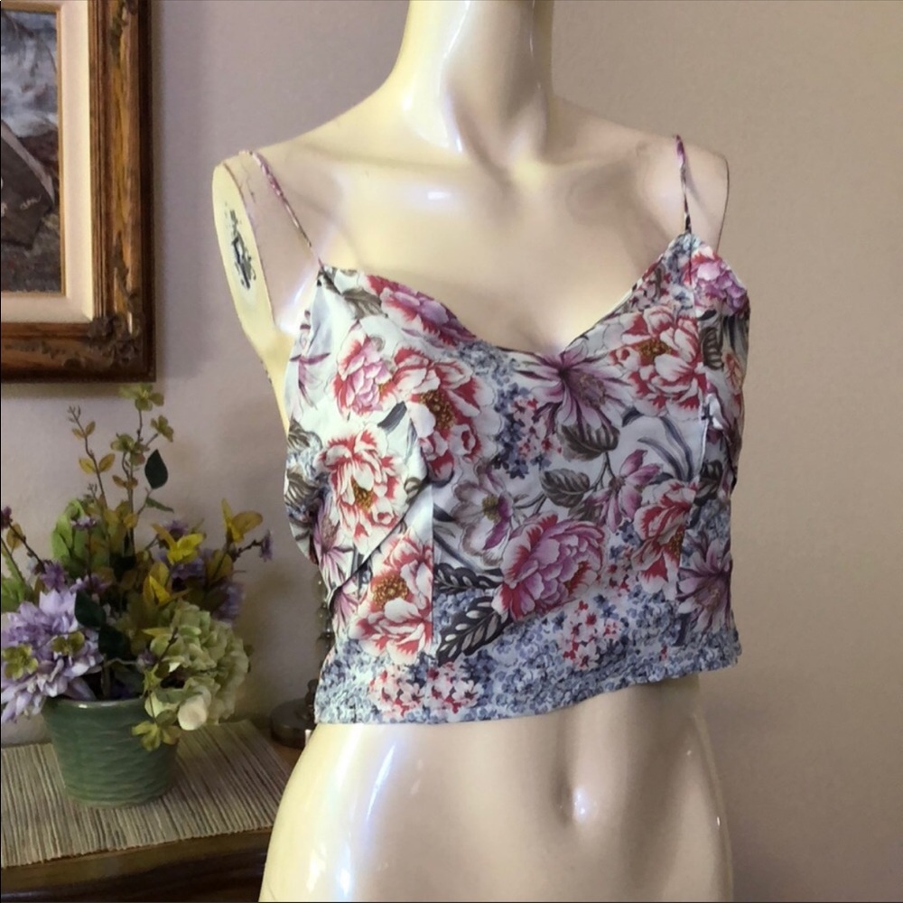 LF floral tank crop top three days